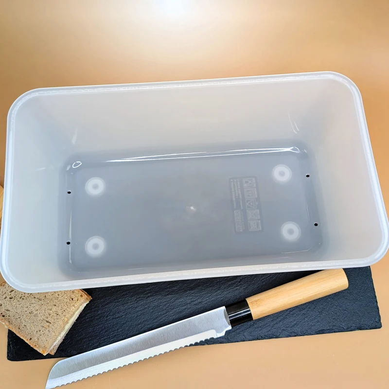 Brotkasten mit Messer & Bambus Schneidebrett | Personalisiert mit Wunschtext für die Küche