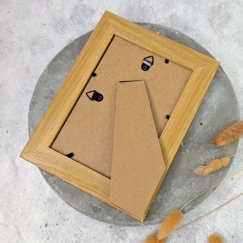 Bilderrahmen für 10 x 15 cm Fotos | Holzoptik mit weißem Innenrahmen