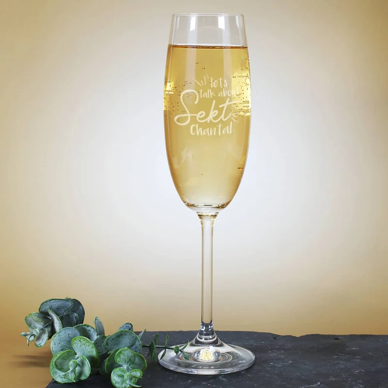 Let's talk about Sekt - Graviertes Sektglas mit Ihrem Wunschname