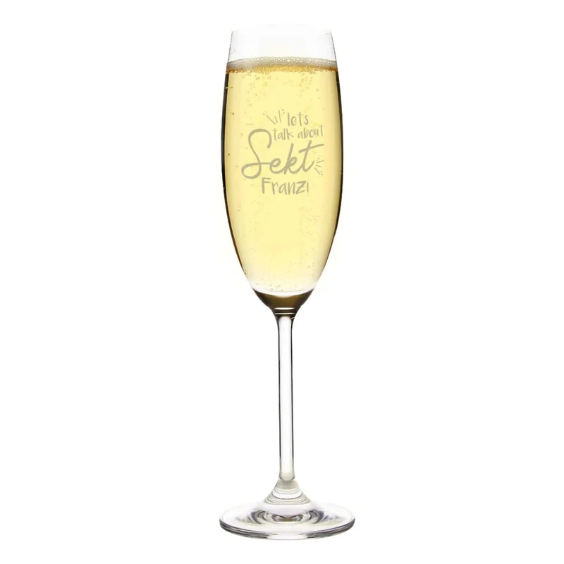 Let's talk about Sekt - Graviertes Sektglas mit Ihrem Wunschname