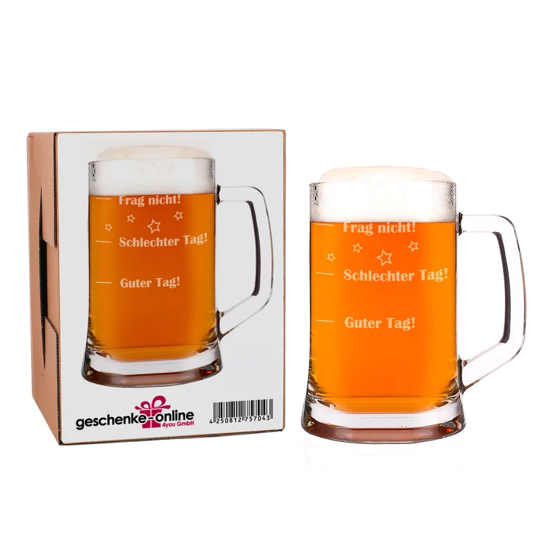 Bierseidel mit Stimmungsbarometer