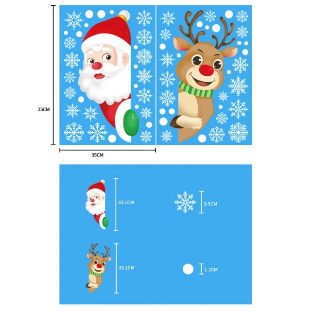 Santa Claus Window Stickers