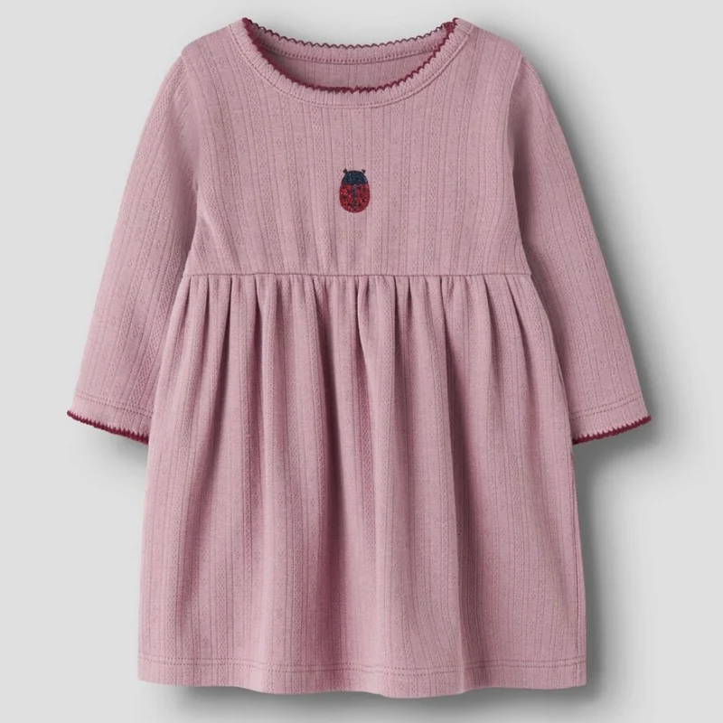 name it Langarmkleid rosé mit Marienkäfer (nbfkirsa)