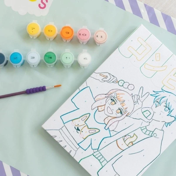 La petite épicerie Malen nach Zahlen Set Kids Konbini