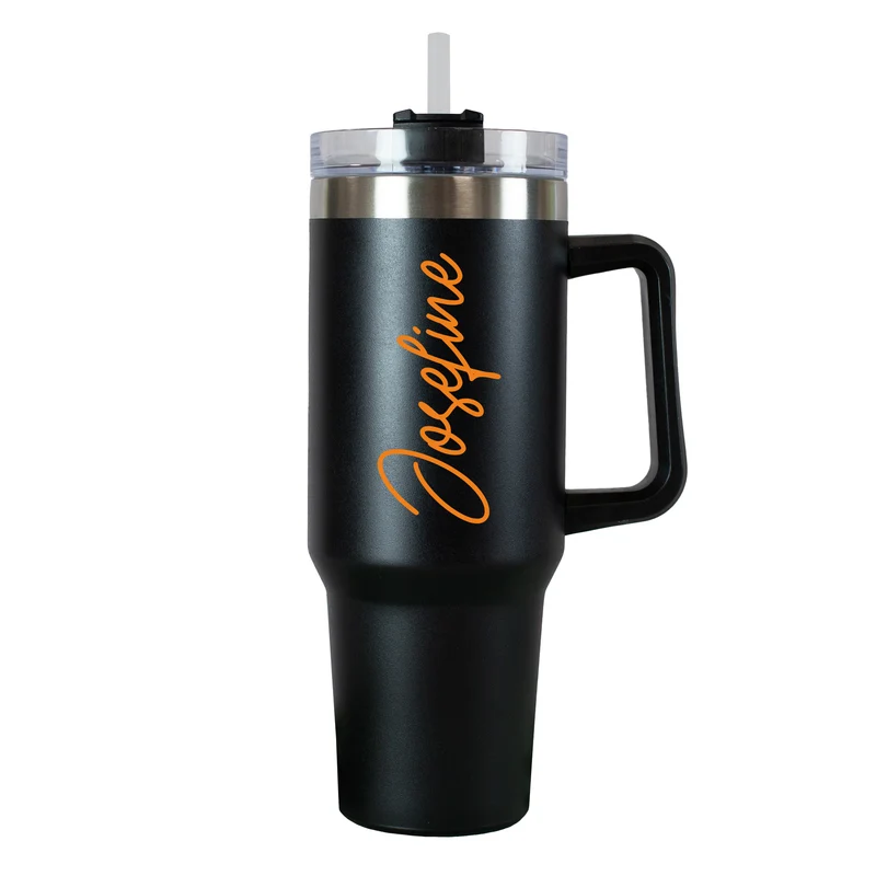 XXL Thermobecher personalisierbar mit Name | Auswahl Schriftfarbe | Thermo Cup 1,2 Liter