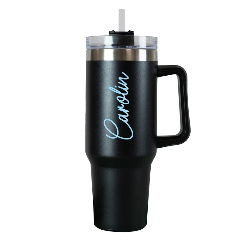 XXL Thermobecher personalisierbar mit Name | Auswahl Schriftfarbe | Thermo Cup 1,2 Liter