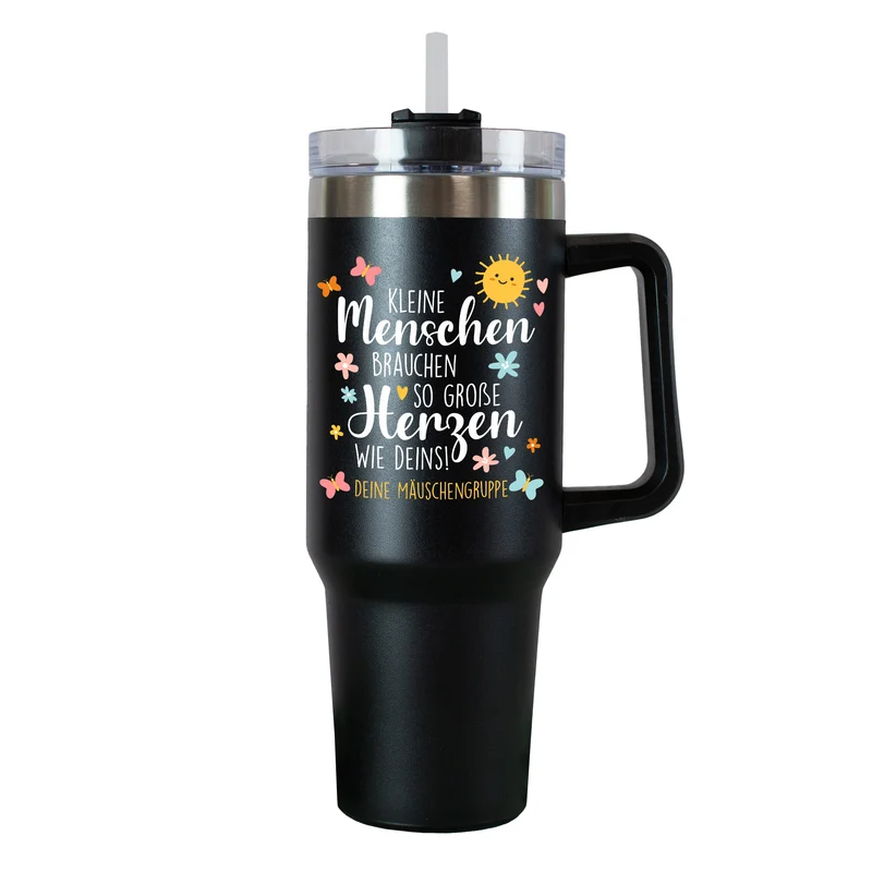 Personalisierbarer Thermobecher XXL als Geschenk für Erzieherinnen & Lehrer | 1,2 Liter Cup