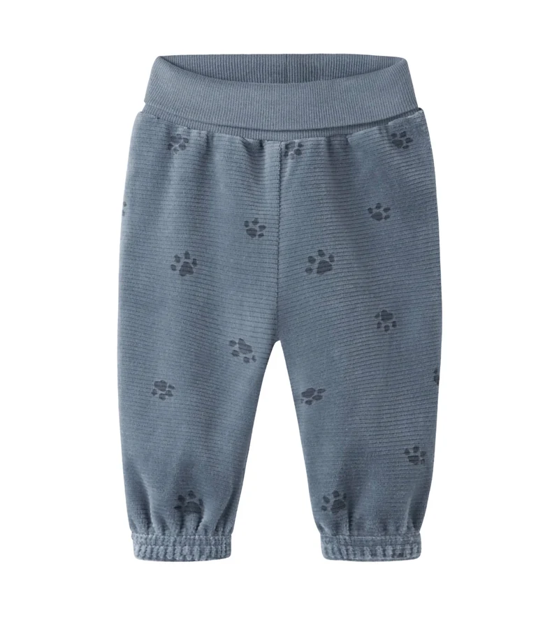 name it Baby Hose velours (nbmnorden) blau