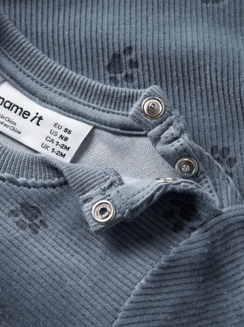 name it Baby Sweatshirt velours (nbmnorden) blau