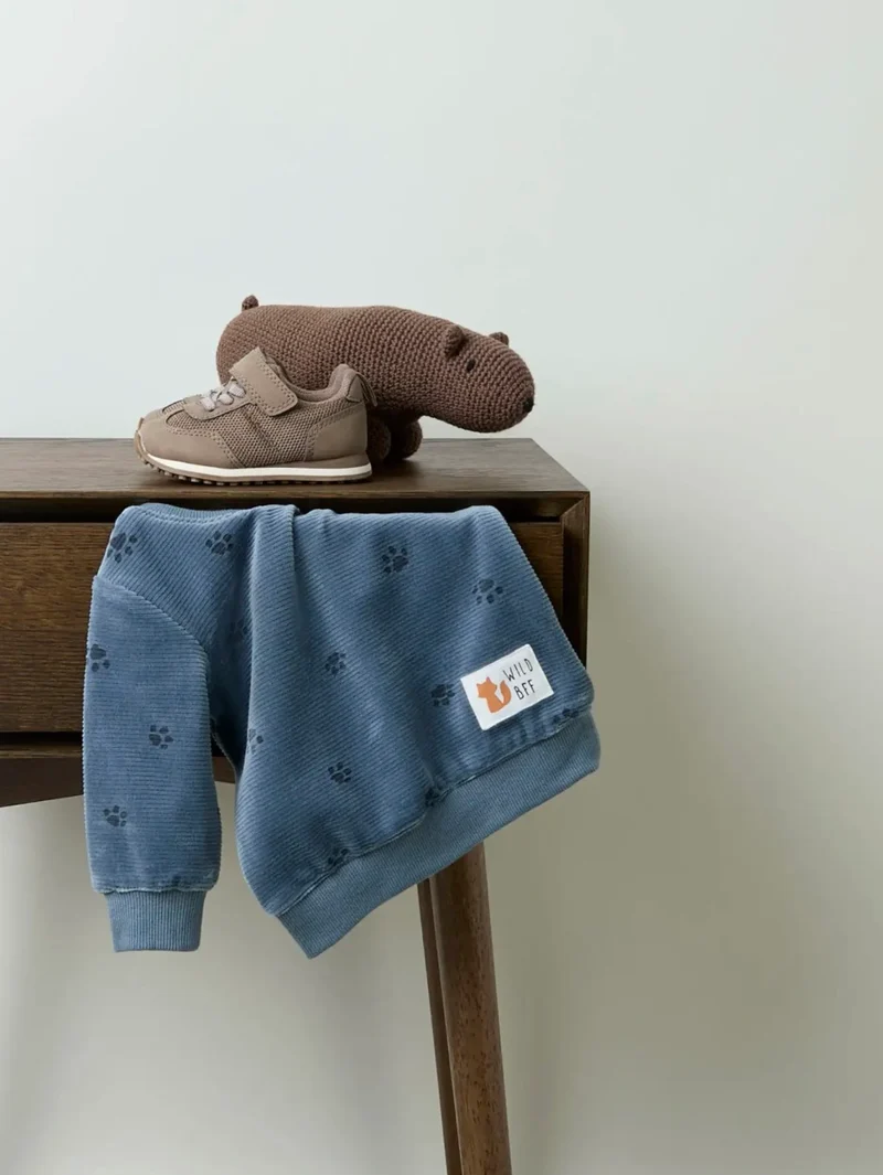 name it Baby Sweatshirt velours (nbmnorden) blau