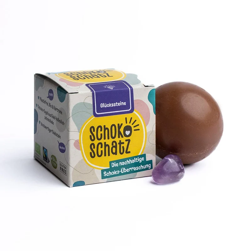 Schokokugel mit Überraschung "Glückssteine" für Ostern