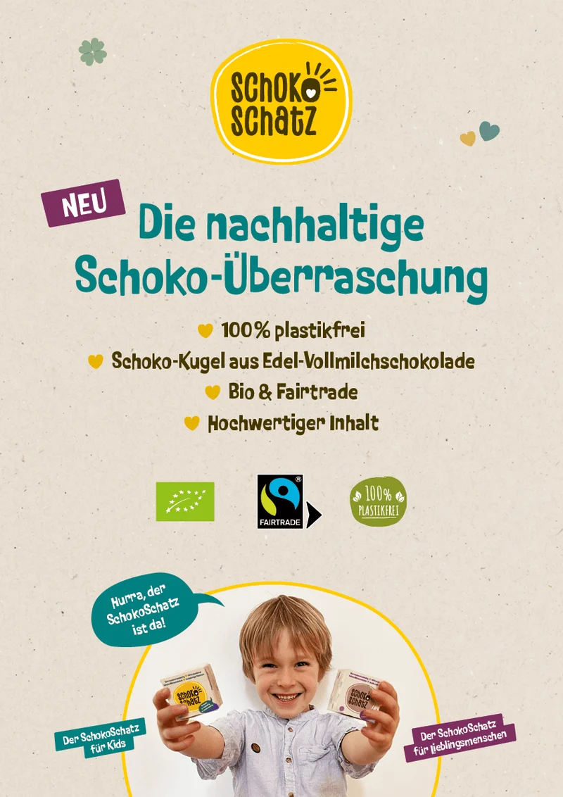 Schokokugel mit Überraschung "Glückssteine" für Ostern