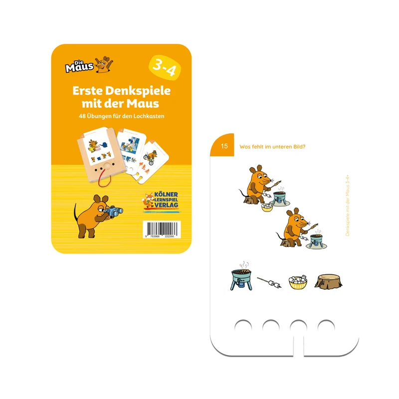 Erste Denkspiele mit der Maus 3-4+ - Übungen für den Lochkasten