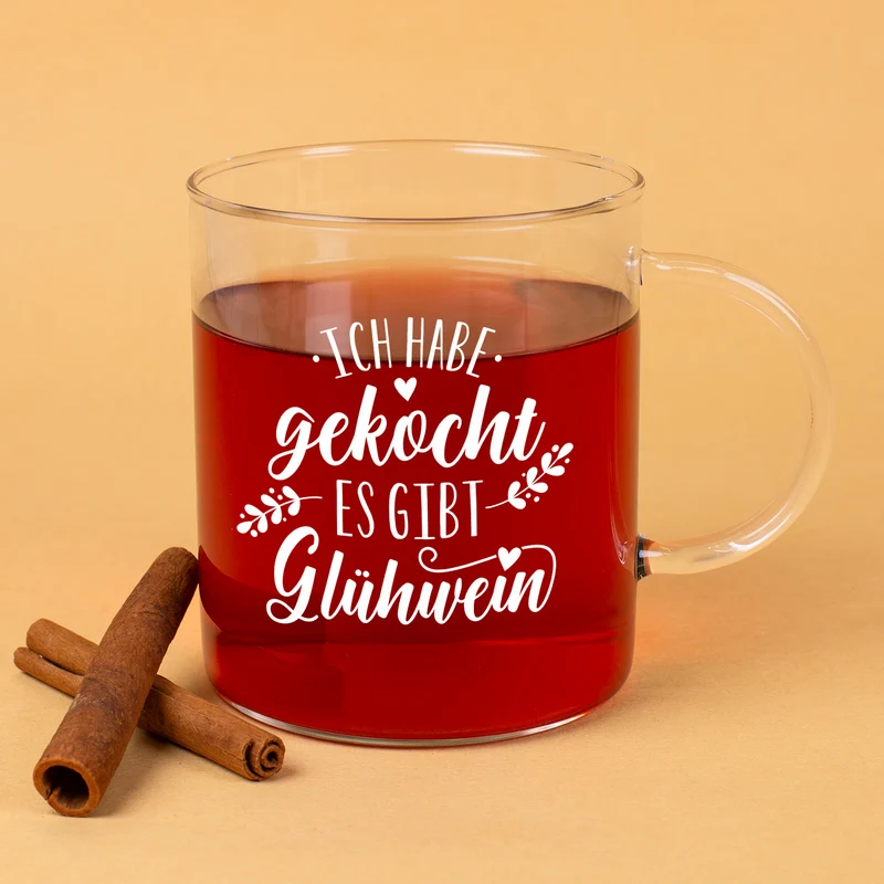 Großes Glühweinglas von Leonardo mit lustigem Spruch 'Ich habe gekocht' | Wichtelgeschenk