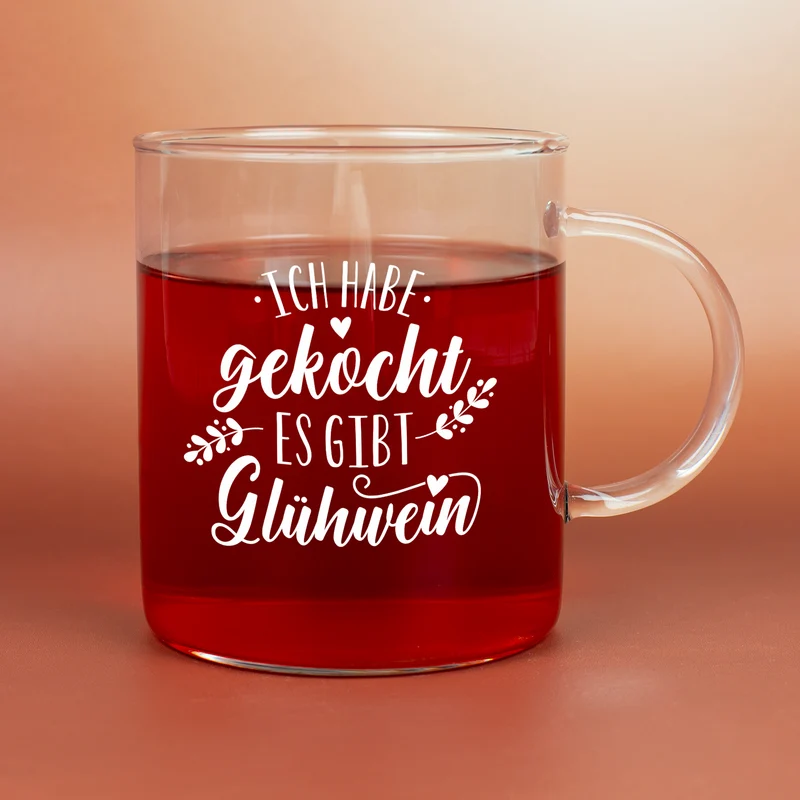 Großes Glühweinglas von Leonardo mit lustigem Spruch 'Ich habe gekocht' | Wichtelgeschenk