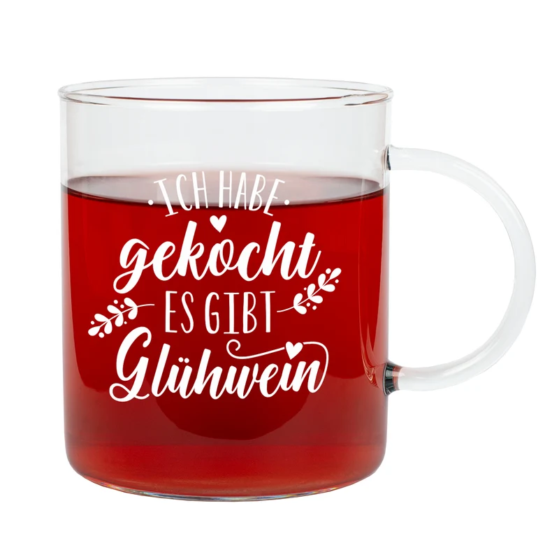 Großes Glühweinglas von Leonardo mit lustigem Spruch 'Ich habe gekocht' | Wichtelgeschenk