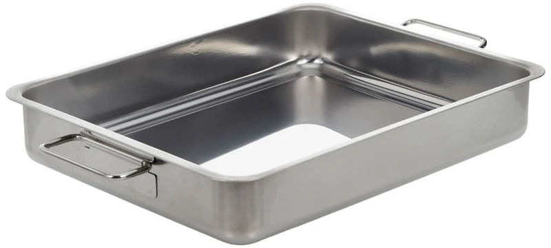IKEA Koncis Ofenform mit Rost, Edelstahl, Silber, 40 x 32 x 7 cm