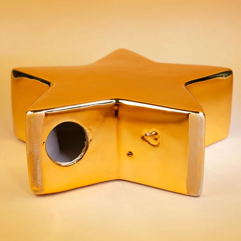 Goldener ‚Glücksstern‘ von Leonardo – personalisiert mit Wunschtext | Glücksbringer-Geschenk | 20 cm