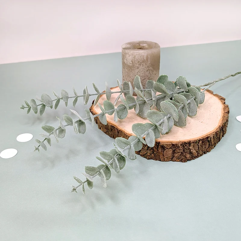 3er Bund Eukalyptus Zweige | Hochwertige Kunstpflanze als Dekoration | 60 cm