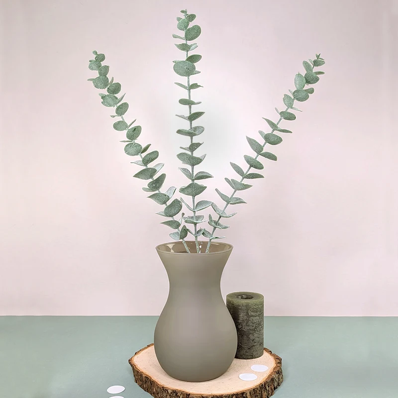 3er Bund Eukalyptus Zweige | Hochwertige Kunstpflanze als Dekoration | 60 cm