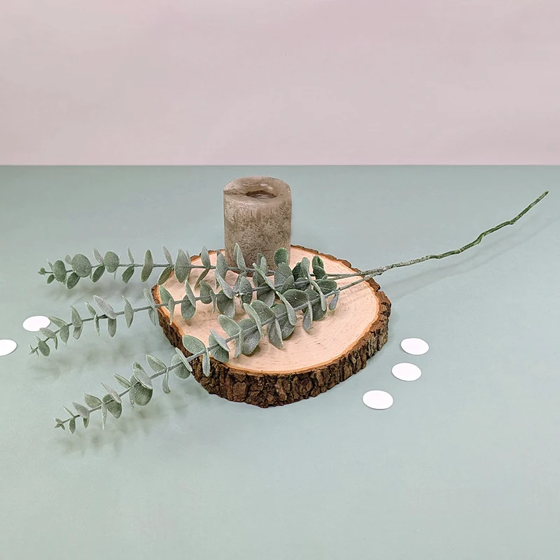 3er Bund Eukalyptus Zweige | Hochwertige Kunstpflanze als Dekoration | 60 cm