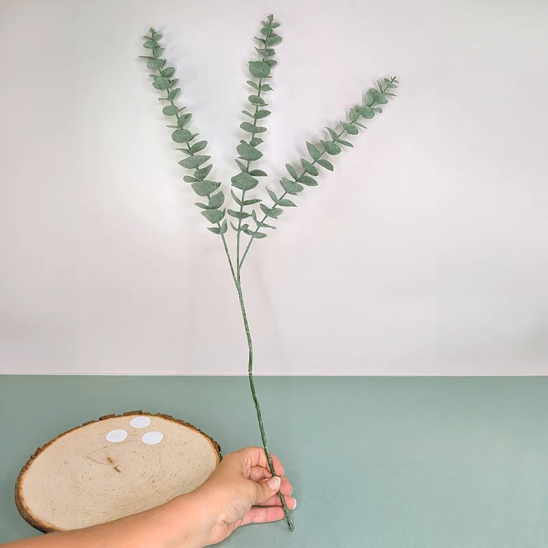 3er Bund Eukalyptus Zweige | Hochwertige Kunstpflanze als Dekoration | 60 cm