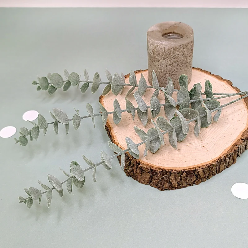 3er Bund Eukalyptus Zweige | Hochwertige Kunstpflanze als Dekoration | 60 cm