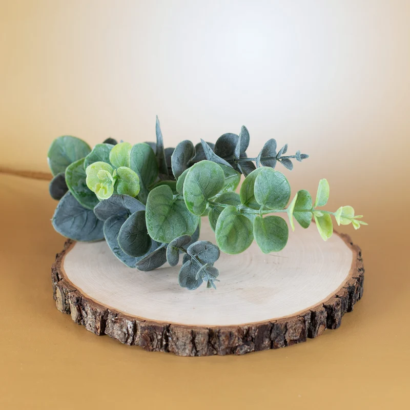 Künstlicher Eukalyptus Zweig als Dekoration | Hochwertige Kunstpflanze | 38 cm