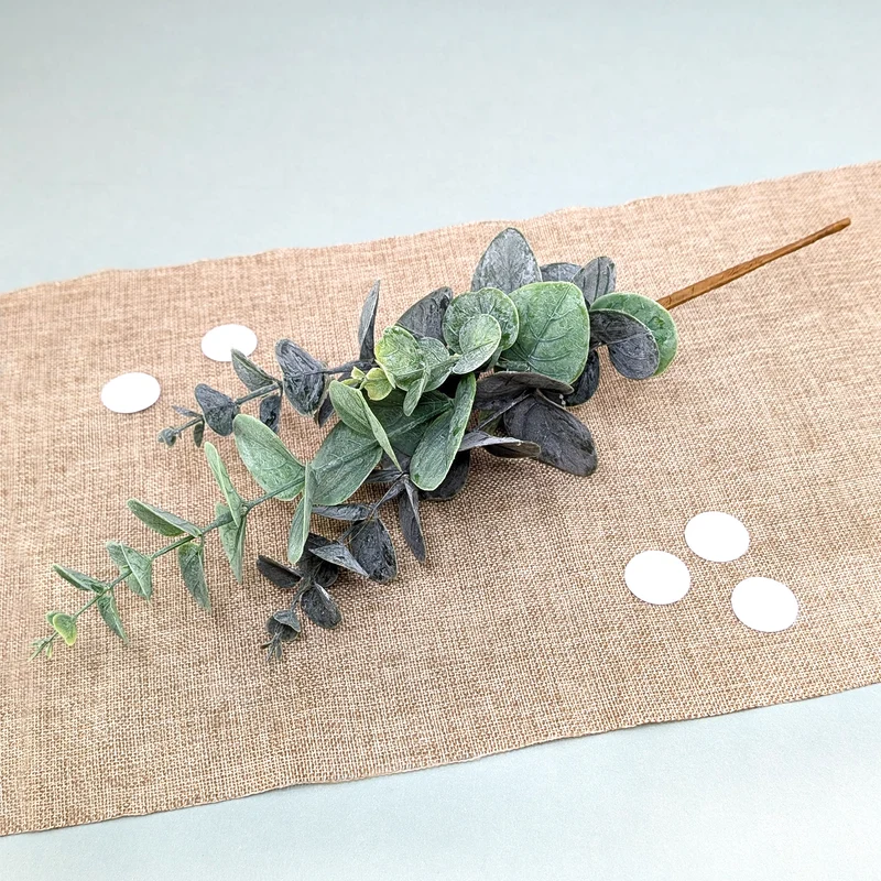 Künstlicher Eukalyptus Zweig als Dekoration | Hochwertige Kunstpflanze | 38 cm
