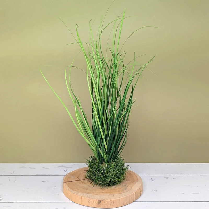 Kunstgras als Dekoration | Hochwertige Kunstpflanze Gras | 28 cm