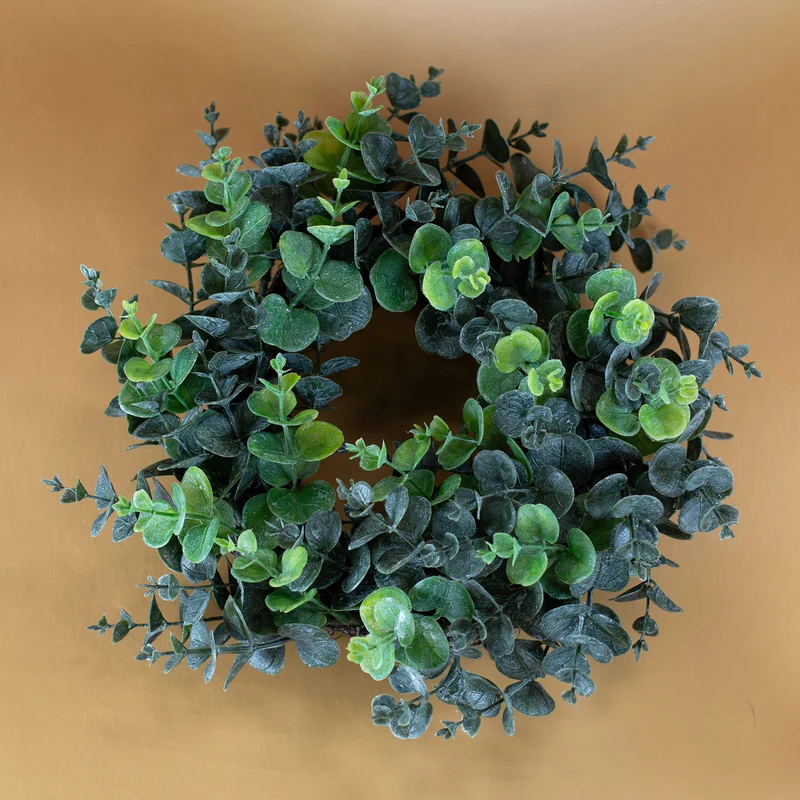 Künstlicher Eukalyptuskranz | Hochwertige Kunstpflanze als Dekoration | 35 cm