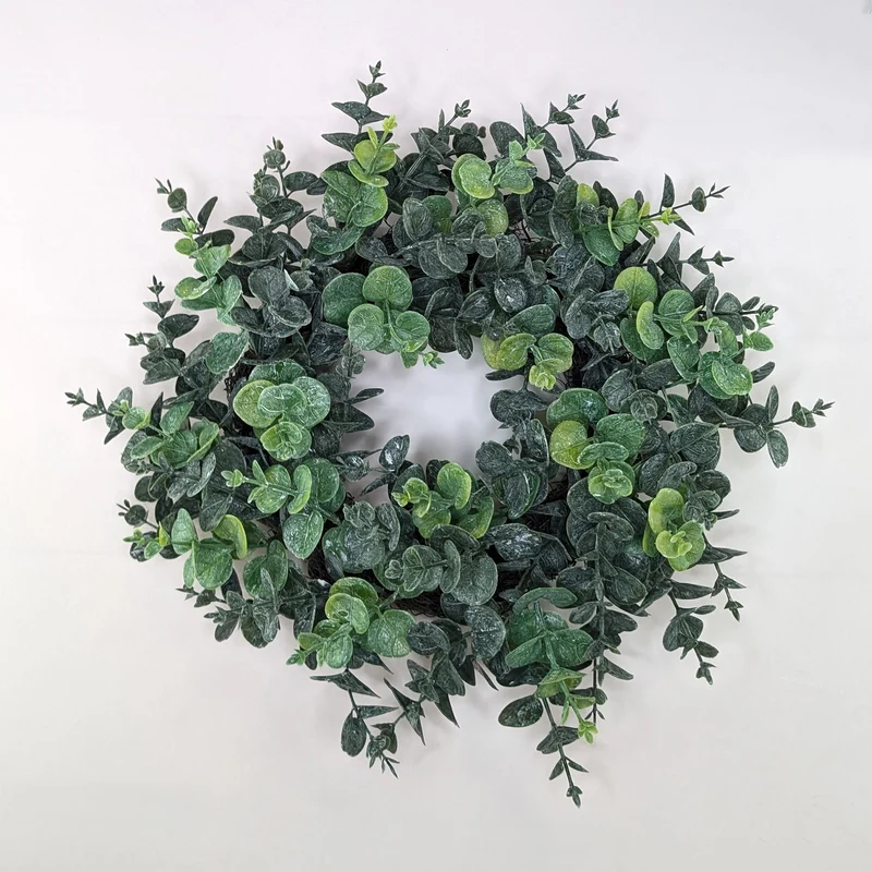 Künstlicher Eukalyptuskranz | Hochwertige Kunstpflanze als Dekoration | 35 cm