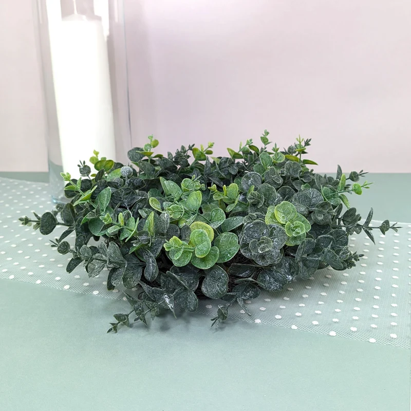 Künstlicher Eukalyptuskranz | Hochwertige Kunstpflanze als Dekoration | 35 cm