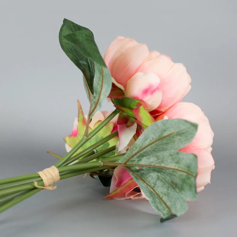 Pfingstrosen Seidenblumen | Hochwertiger Strauß Kunstblumen | 34 cm