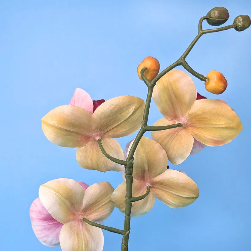 Orchidee Seidenblume | Hochwertige Kunstblume mit Topf | 35 cm