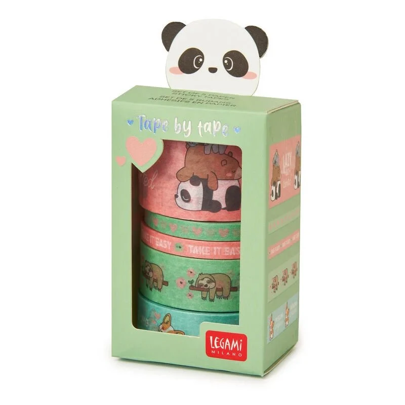 5 Papier-Klebebänder im Set Tiere - Tape by Tape