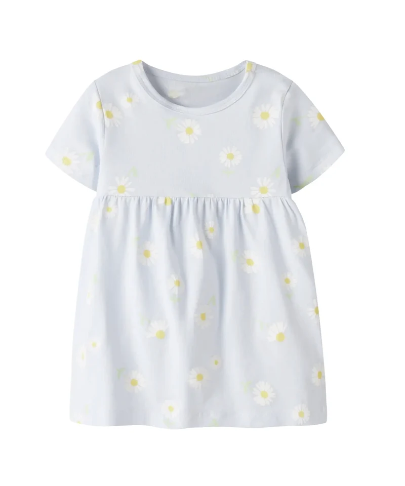 name it Kurzarmkleid Blau mit Gänseblümchen (nbfvandora)