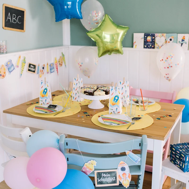 DIY Set Bedruckte Tüten zur Einschulung