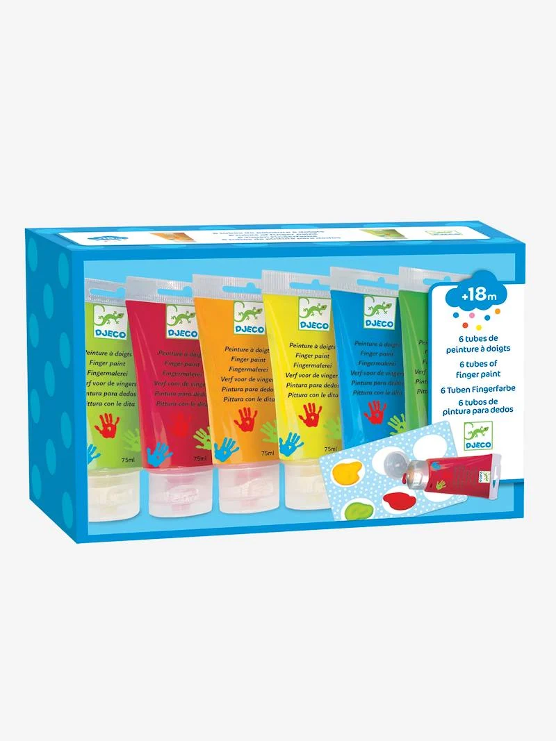Djeco 6 Tuben Fingerfarbe