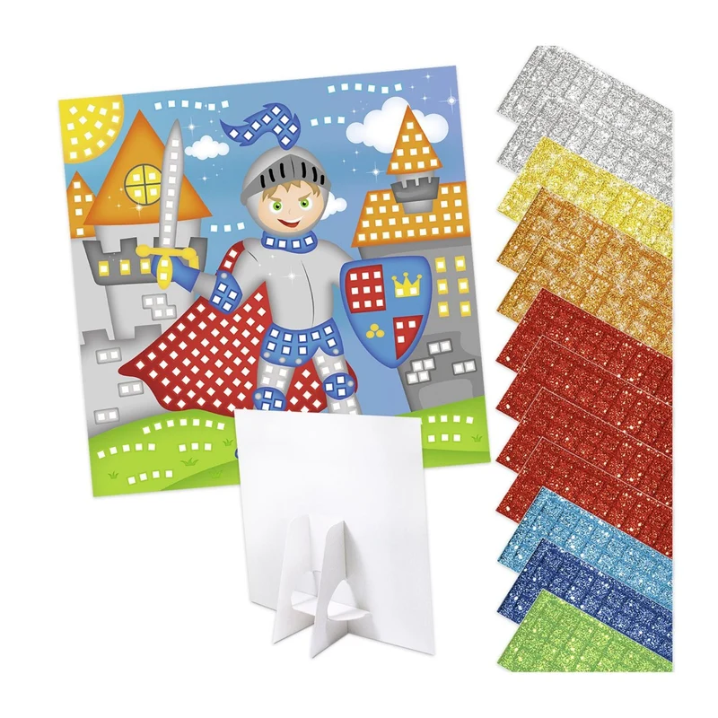 Moosgummi-Mosaik "Glitter Ritter"