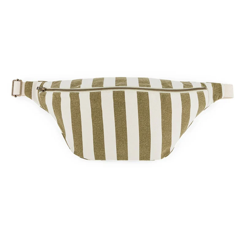 rose in april Damen Bauchtasche mit Streifen in Olive und Greige