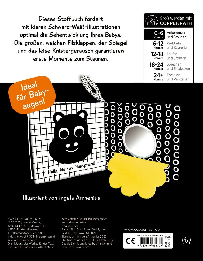 Coppenrath kuschelweiches Kontrastbuch Löwe