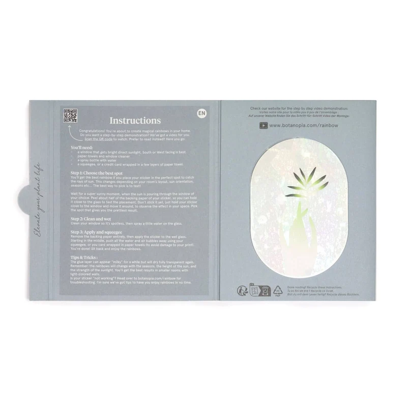 botanopia Regenbogen Aufkleber - florieren
