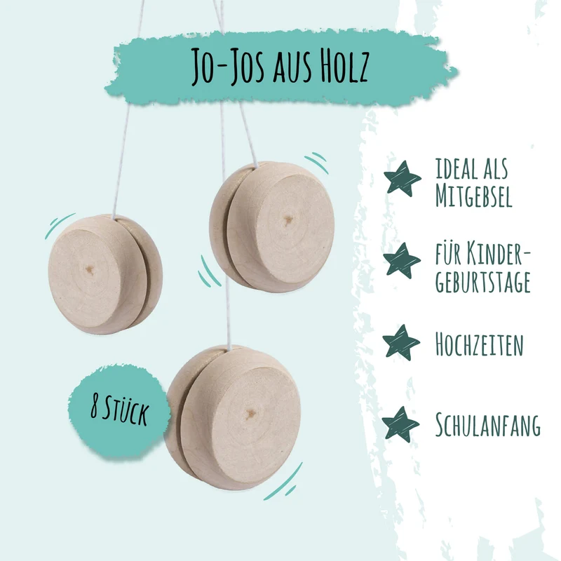 8er Set Jojo aus Holz