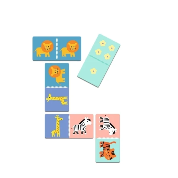 Djeco Memo Domino Loto Puzzle Ludo - Wilde Tiere