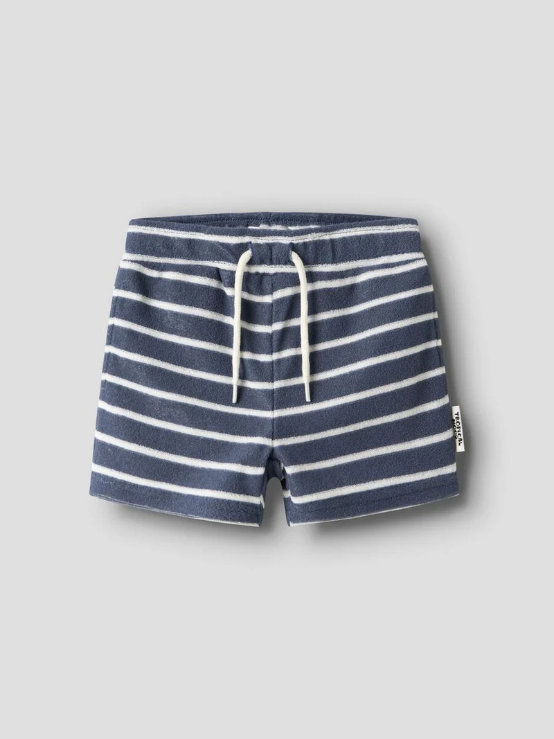name it Frottee Shorts blau weiß gestreift ( nmmfinti)
