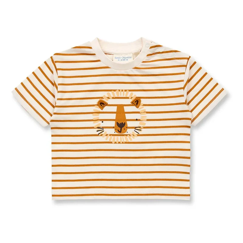 Sense Organics Baby T-Shirt ANTON Löwe Streifen