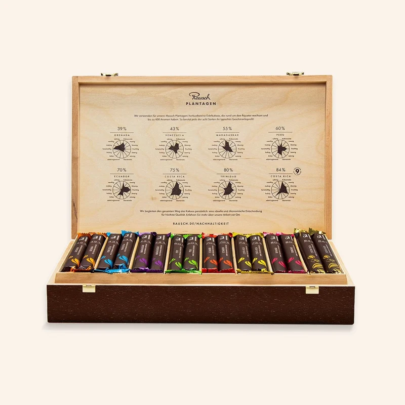 RAUSCH EDELKAKAO HOLZ SCHATULLE | 64 STICKS