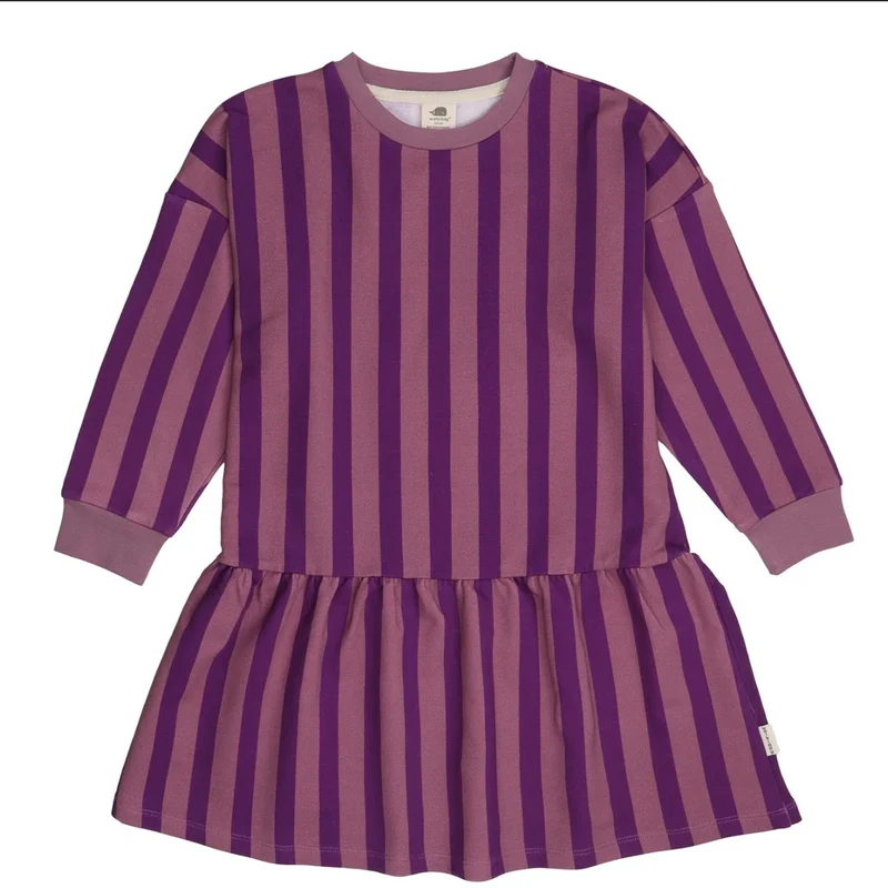 Walkiddy Purple Lines Sweat Dress