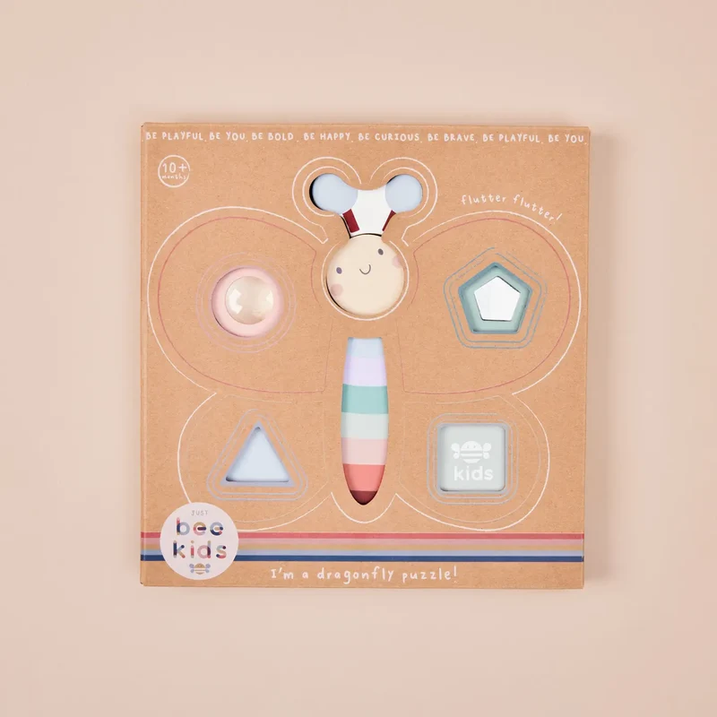 just bee kids Sensorisches Schmetterlingspuzzle aus Holz